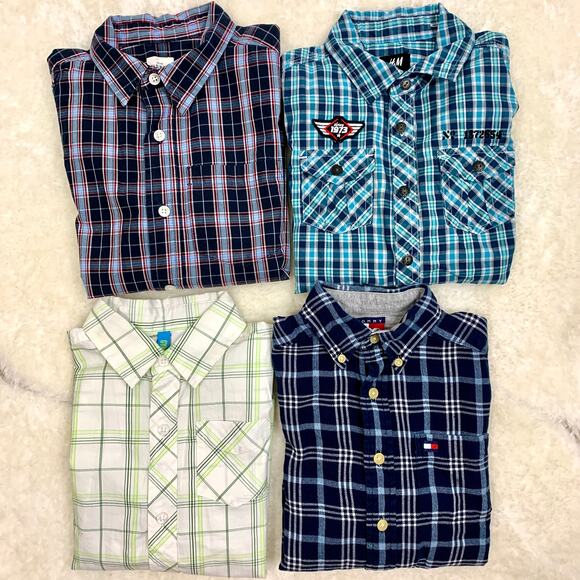 Bundle / Lot 4 Button Down Shirts Boys Size 5 - Picture 1 of 8